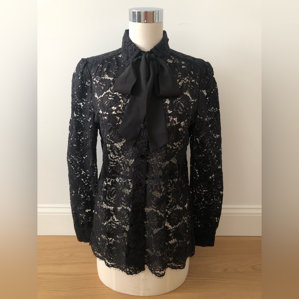 Kate Spade Lace Blouse with Pussy Bow